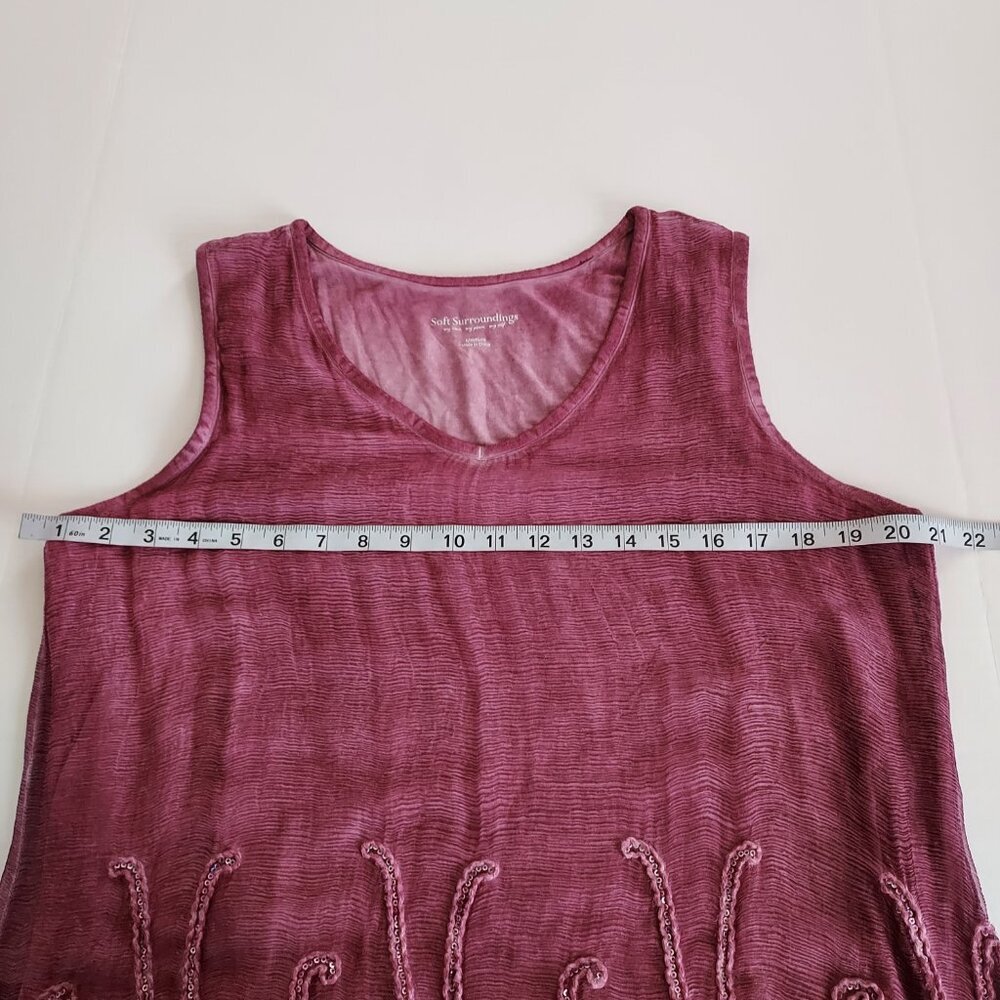Soft Surroundings Silk Romance Dusty Rose Tank Top Size Med - Picture 7 of 8